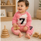 2-Piece Baby Casual Sweatshirt Outfit: Splatter Print Shirt and Matching Sweatpants Set