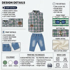 Baby 3-Piece Shirt Set – Blue Check Shirt, White Full-Sleeve Tee & Denim Jogger | 0–18M