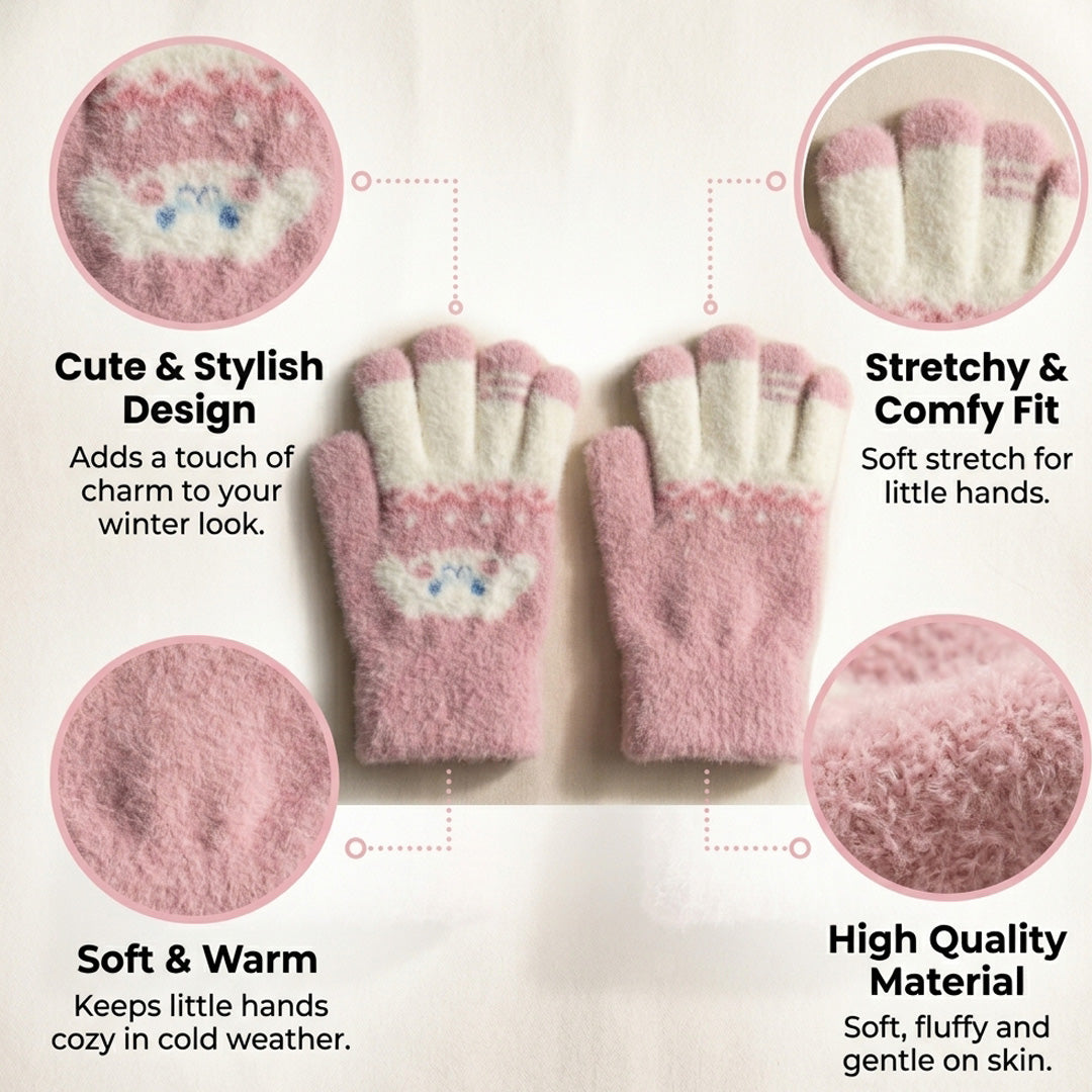 Soft & Warm Baby Winter Gloves – Cute Cloud Design Stretchy Mittens