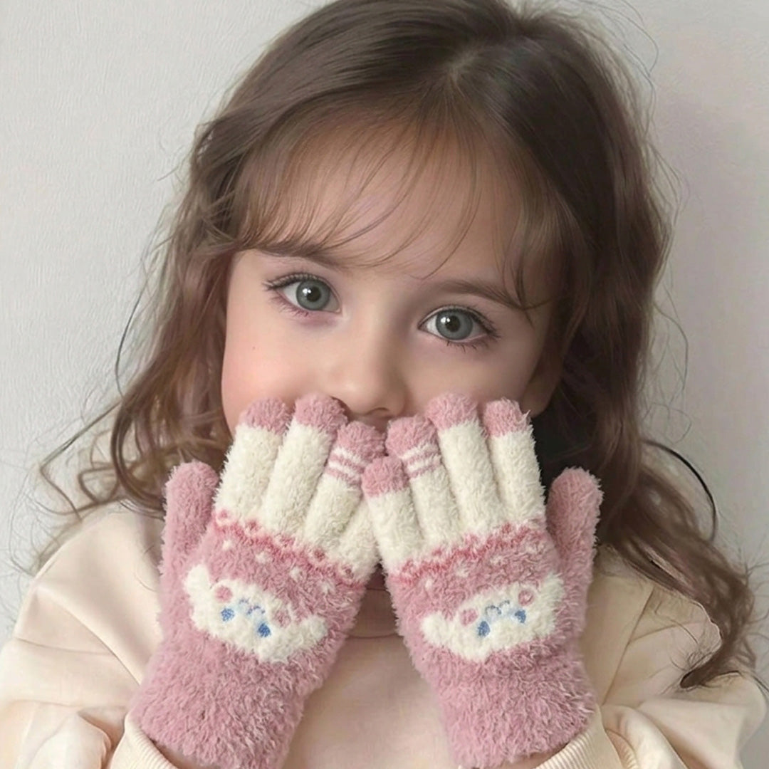 Soft & Warm Baby Winter Gloves – Cute Cloud Design Stretchy Mittens