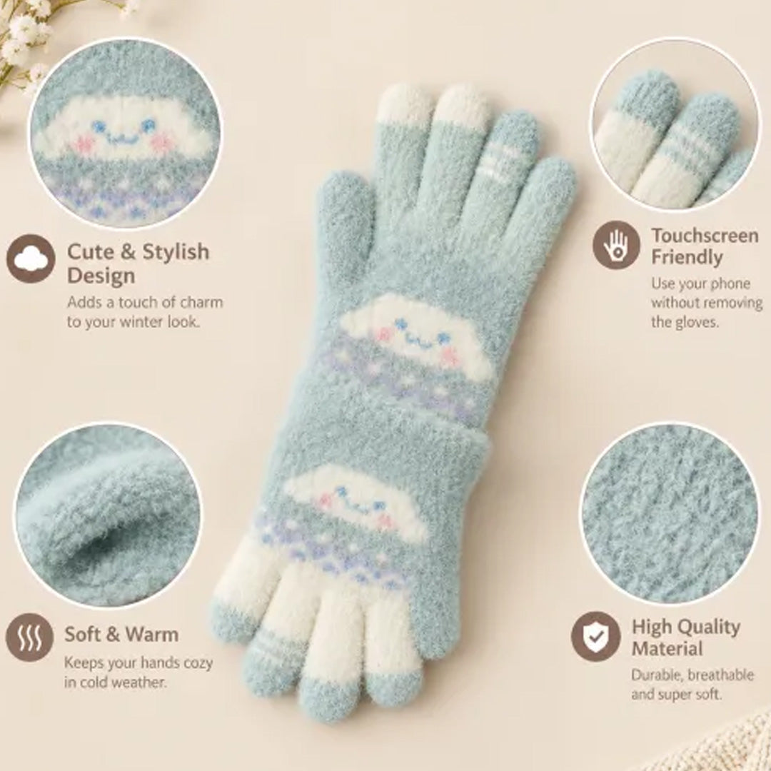 Soft & Warm Baby Winter Gloves – Cute Cloud Design Stretchy Mittens