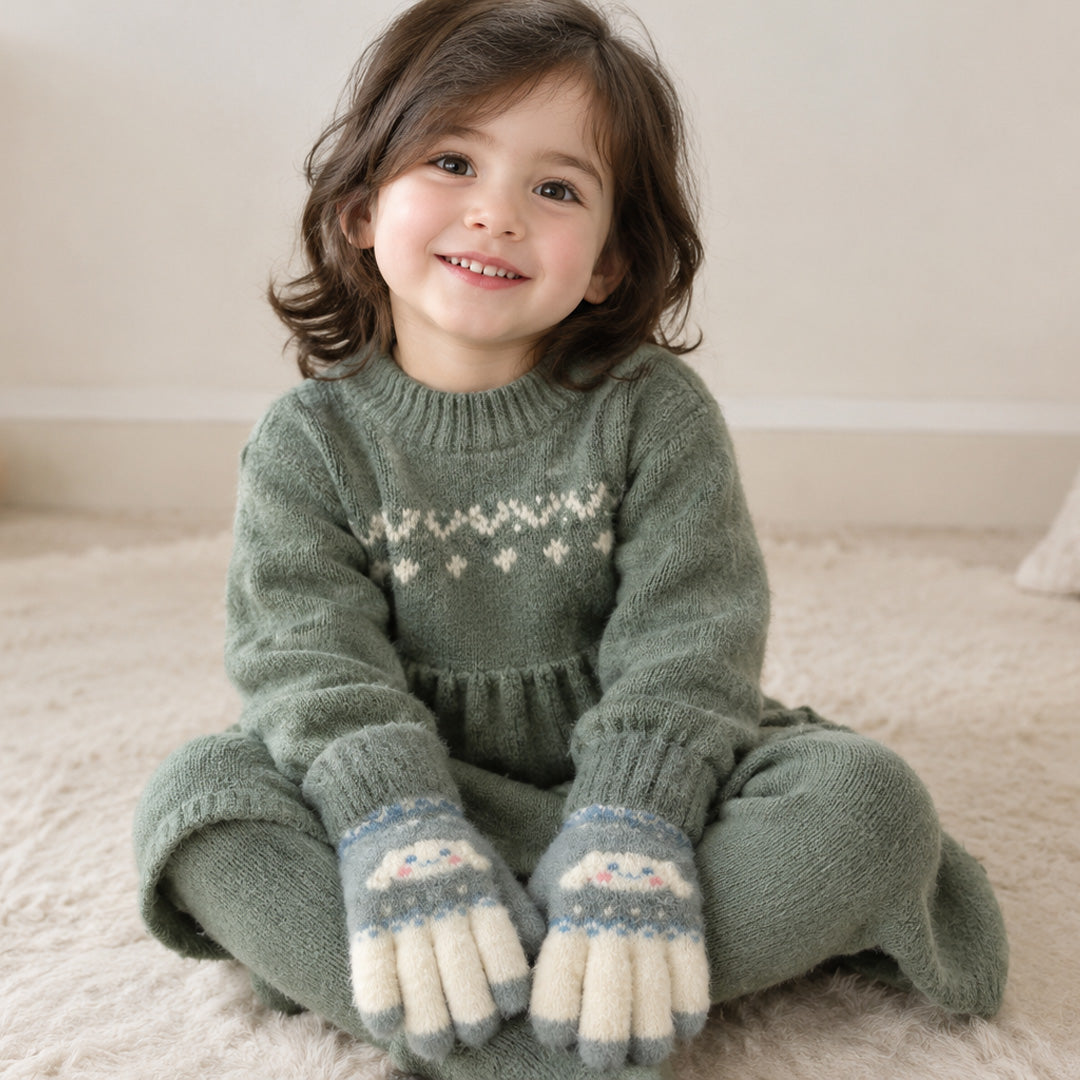 Soft & Warm Baby Winter Gloves – Cute Cloud Design Stretchy Mittens
