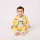 Baby Boys 100% Interlock Cotton 3-Piece Outfit Set – Blue Jacket, T-Shirt & Pants