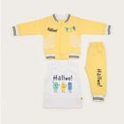 Baby Boys 100% Interlock Cotton 3-Piece Outfit Set – Blue Jacket, T-Shirt & Pants
