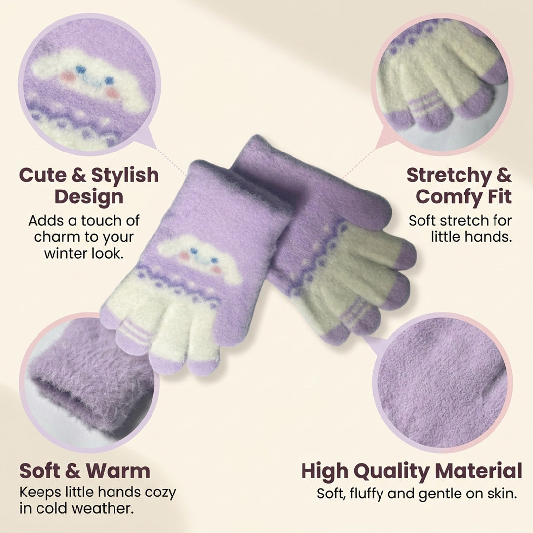 Soft & Warm Baby Winter Gloves – Cute Cloud Design Stretchy Mittens