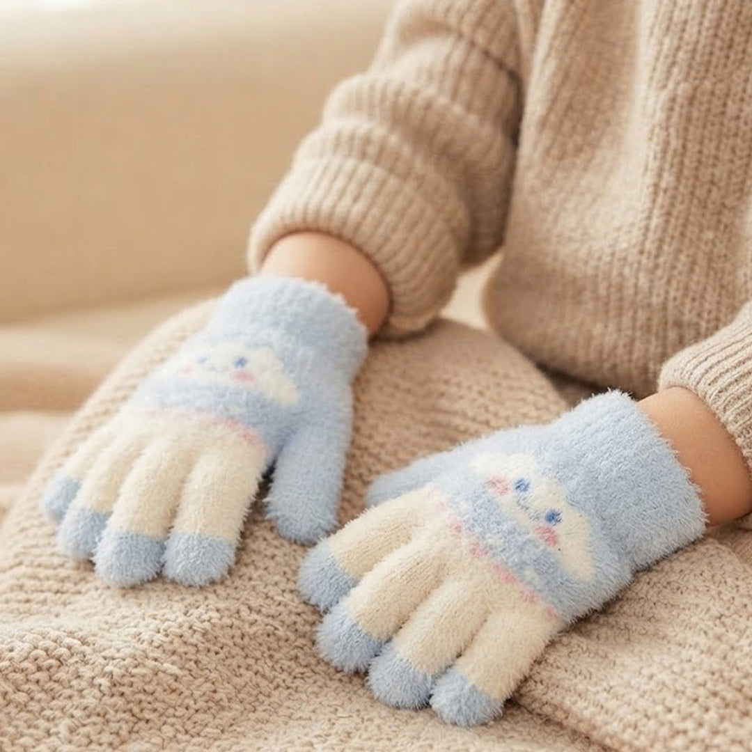 Soft & Warm Baby Winter Gloves – Cute Cloud Design Stretchy Mittens