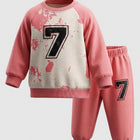 2-Piece Baby Casual Sweatshirt Outfit: Splatter Print Shirt and Matching Sweatpants Set