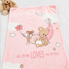 Baby Plush Microfiber Blanket – Pink Animal Print Soft Fleece Baby Blanket