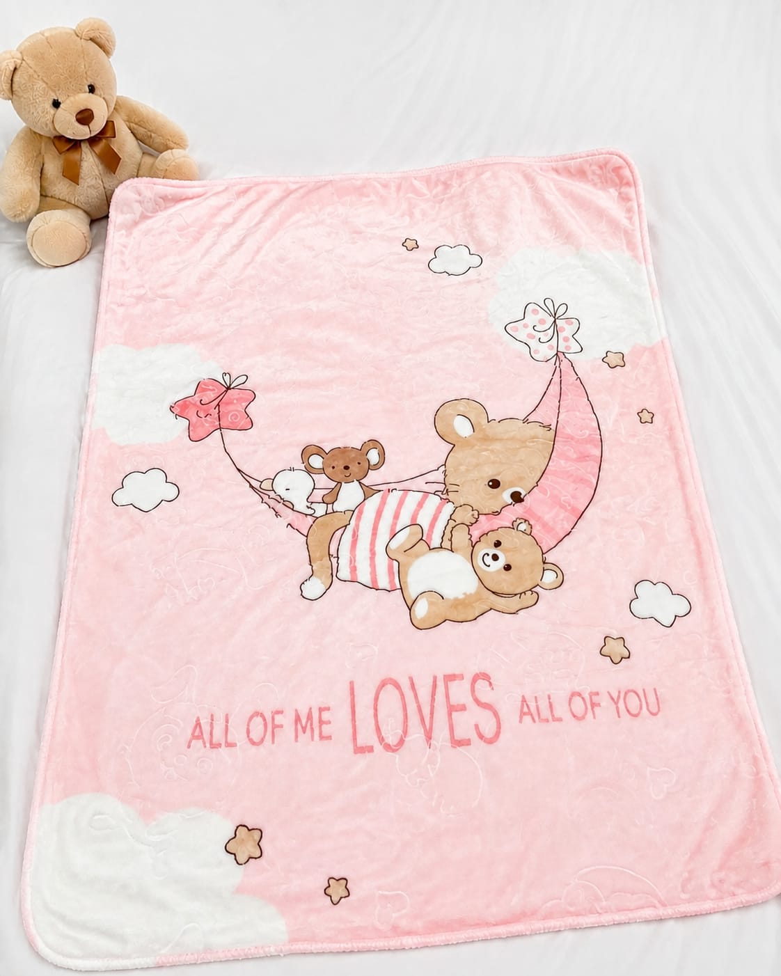 Baby Plush Microfiber Blanket – Pink Animal Print Soft Fleece Baby Blanket