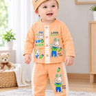 Little Bunny Baby 3-Piece Set – Cotton Full-Sleeve Shirt, Jogger & Cap | 0–6 Months