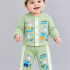 Little Bunny Baby 3-Piece Set – Cotton Full-Sleeve Shirt, Jogger & Cap | 0–6 Months