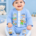 Little Bunny Baby 3-Piece Set – Cotton Full-Sleeve Shirt, Jogger & Cap | 0–6 Months