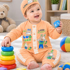Little Bunny Baby 3-Piece Set – Cotton Full-Sleeve Shirt, Jogger & Cap | 0–6 Months